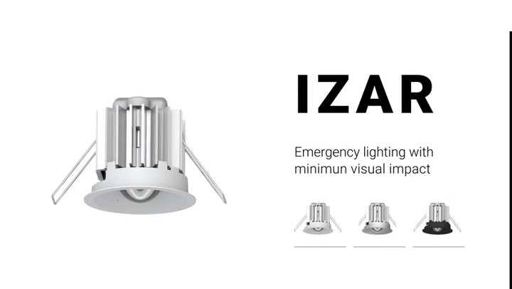 Illuminazione di emergenza da incasso a soffitto - IZAR - Daisalux